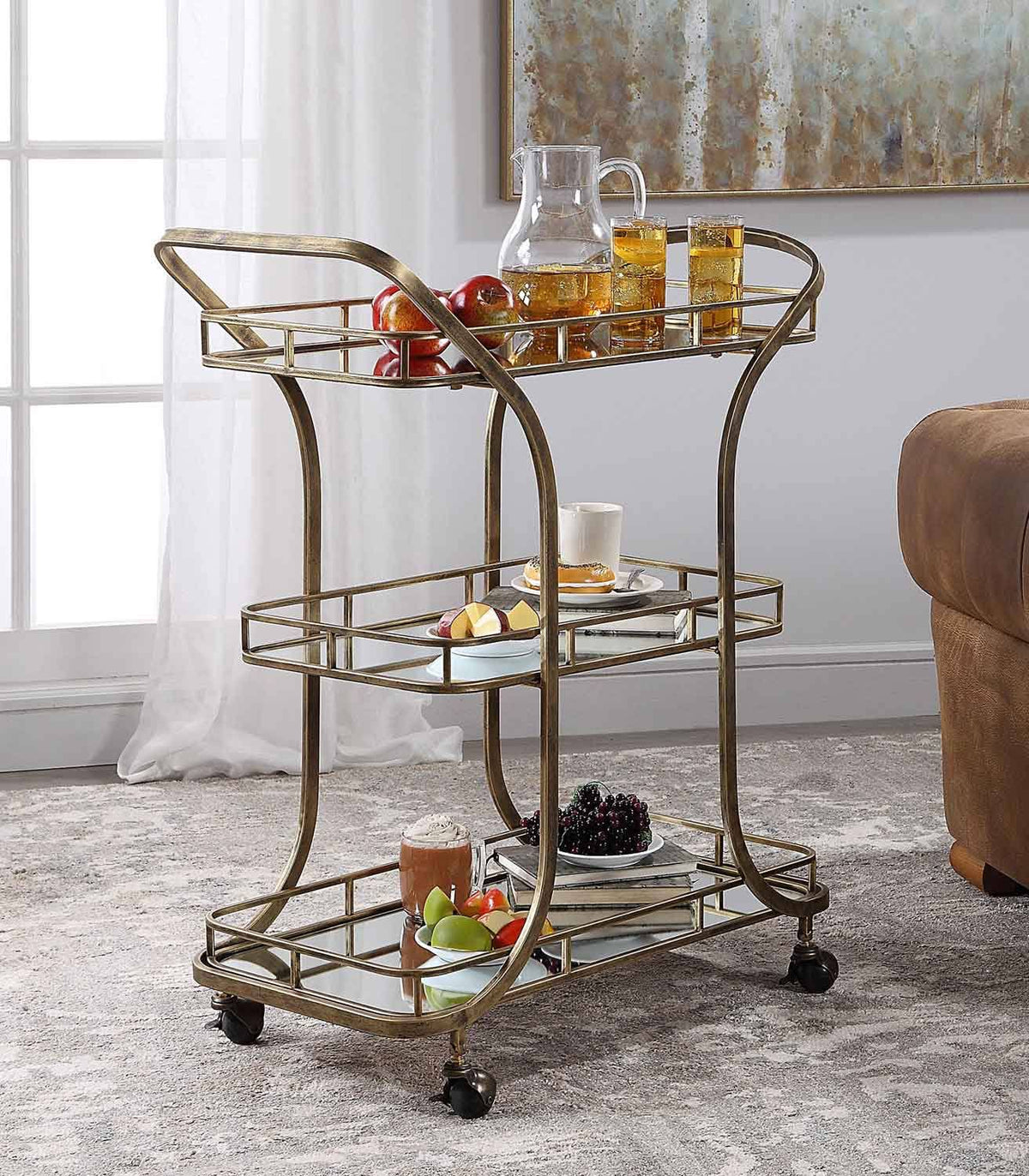 Gold Serving Cart C950194