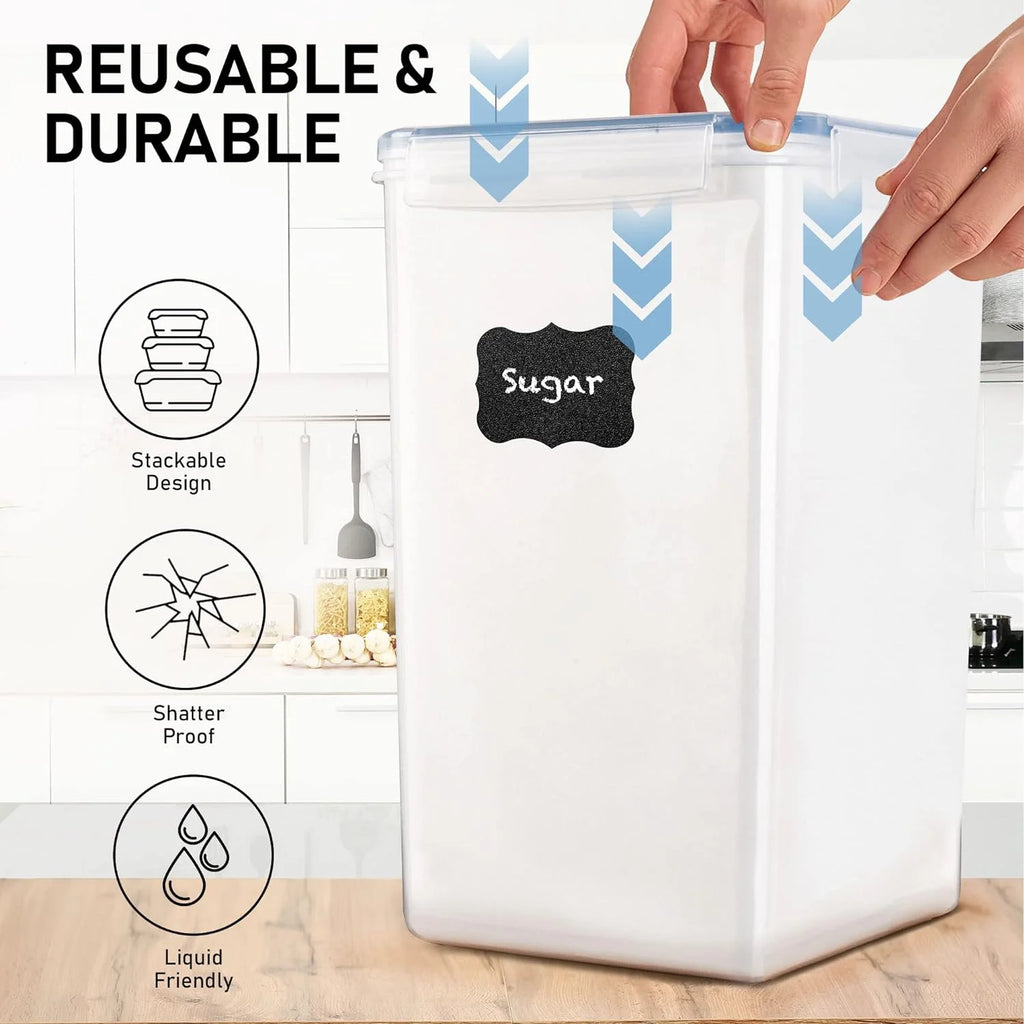 2PCS Extra Large Airtight Clear Plastic 8.5L Storage Containers with Lids G694252
