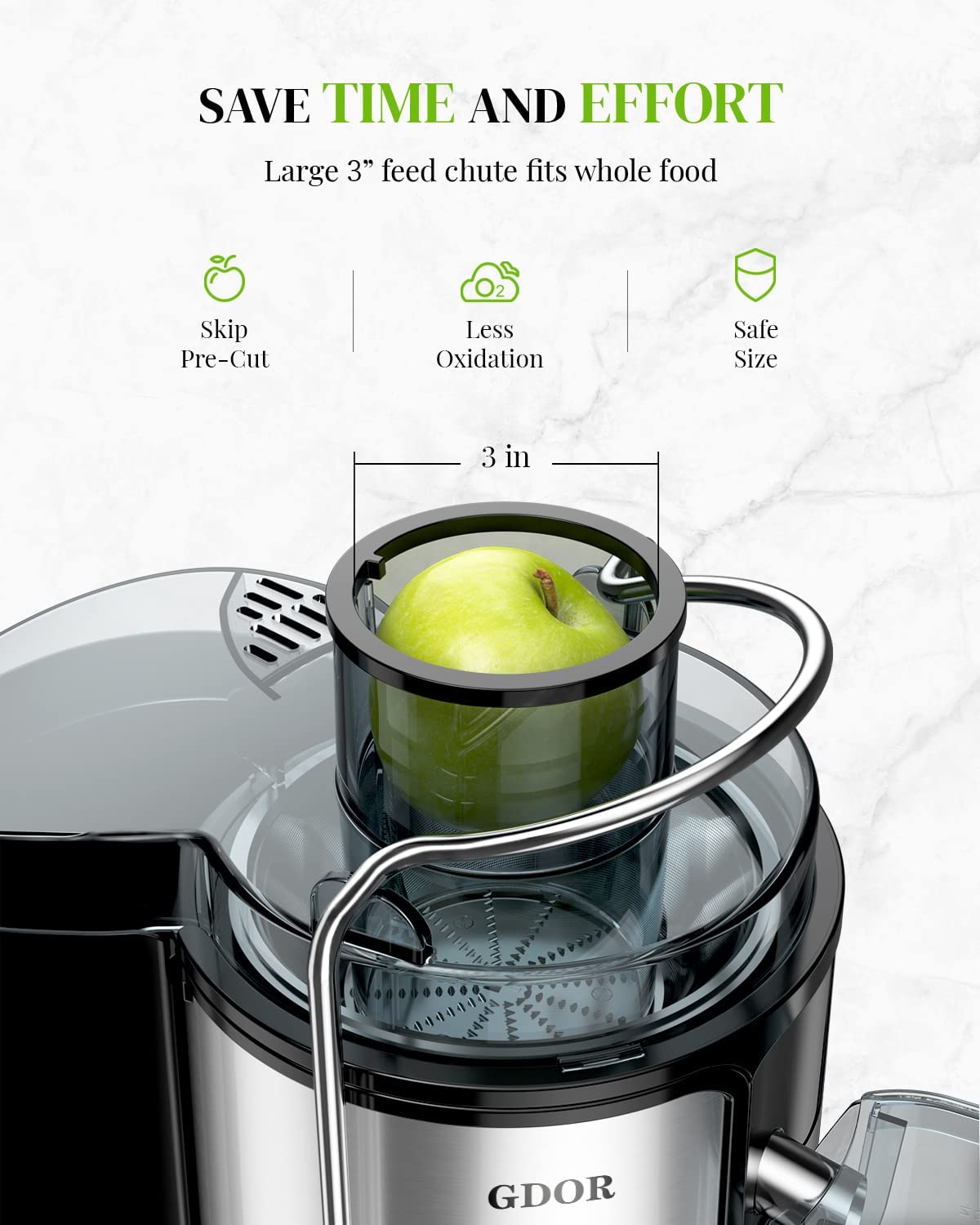 1000W Centrifugal Juicer, Silver D349
