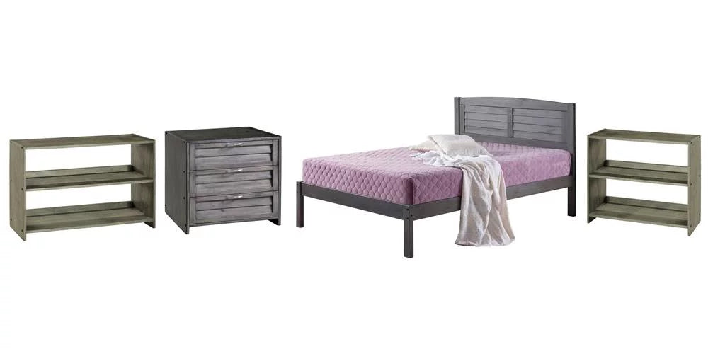 4-Pc Bedroom Set Antique Gray H5071