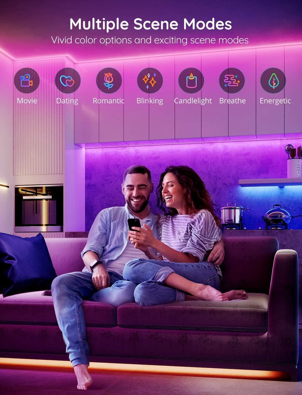 Smart LED Strip Lights 50ft Pack of 2 T729