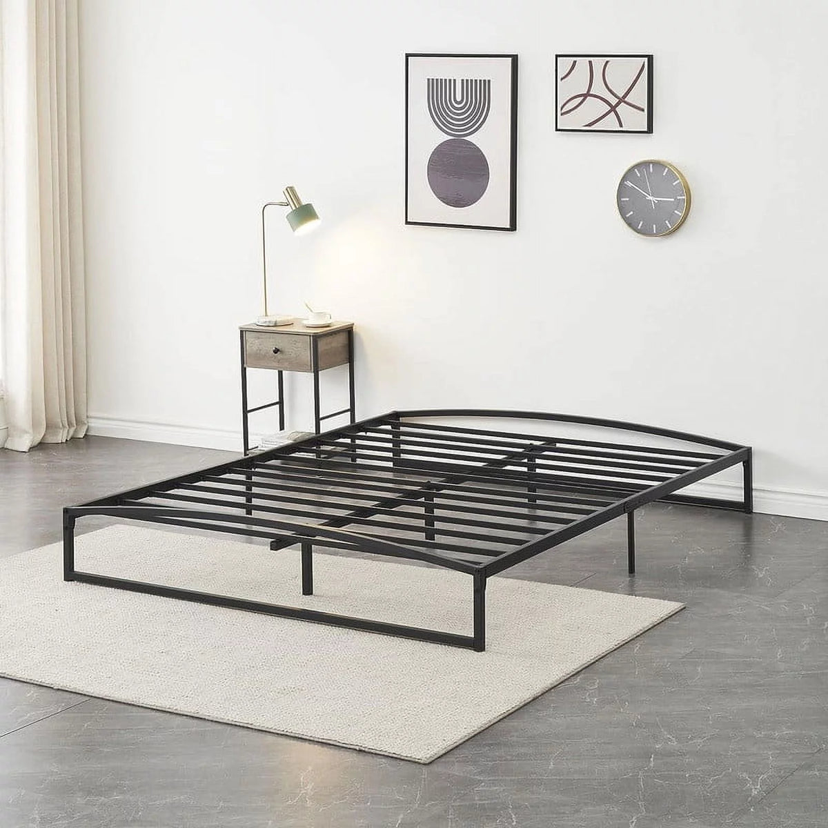 10 Inch Metal Twin Size Platform Bed Frame with Slat Support H22631