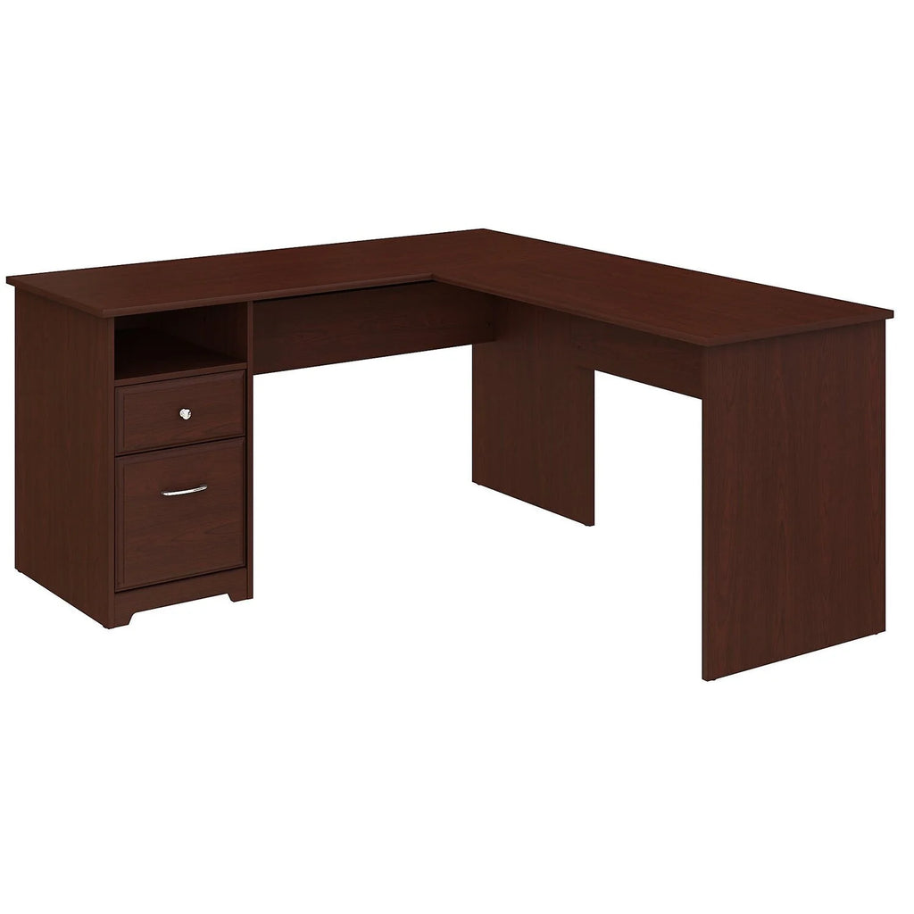60W L Shaped Computer Desk With Drawers D4152