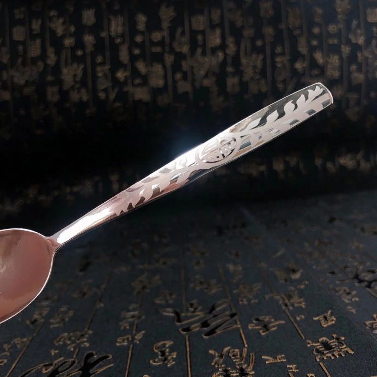 999 Sterling Silver Long Handled Soup Spoon S7596