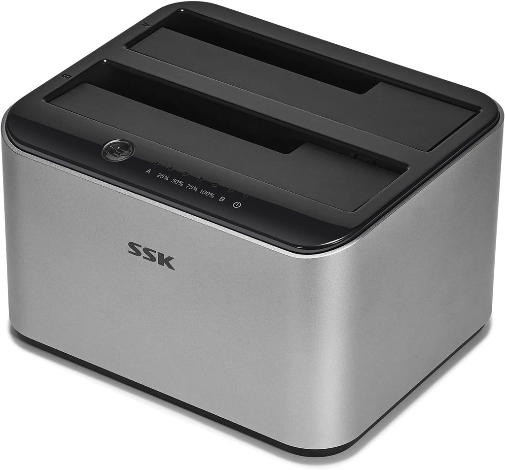 Aluminum USB 3.0 to SATA Dual Bay Hard Drive Docking Station S8284