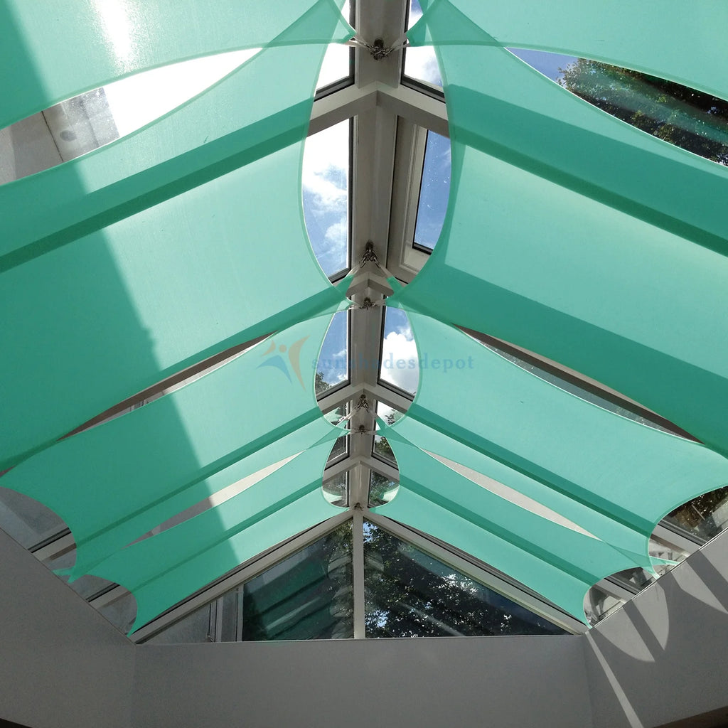 Turquoise Light Green Rectangle Sun Shade Sail Canopy C370