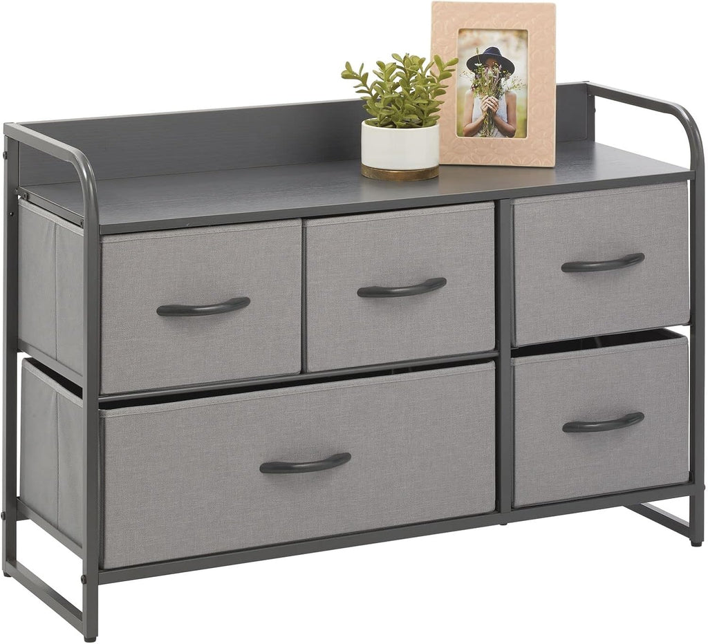 Bronze Linen 5 Drawer Storage Dresser K32092