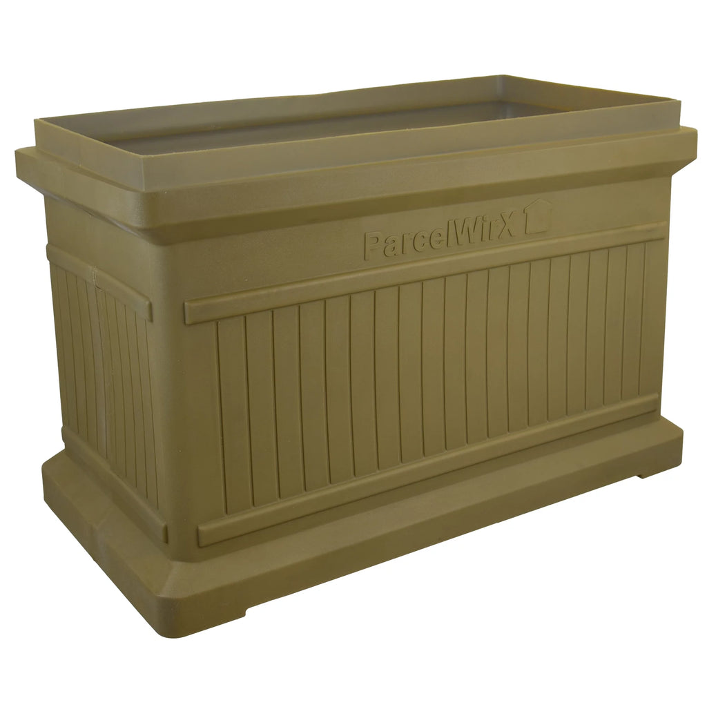 Oak Color Horizontal Large Package Delivery Box with Lift Off Lid K267089