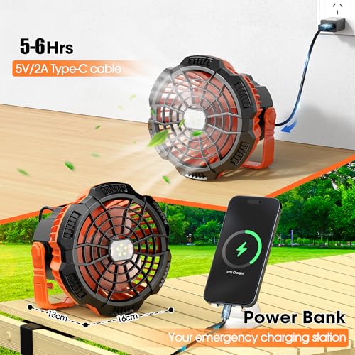 15000mAh Portable Camping Fan with Lantern V43467