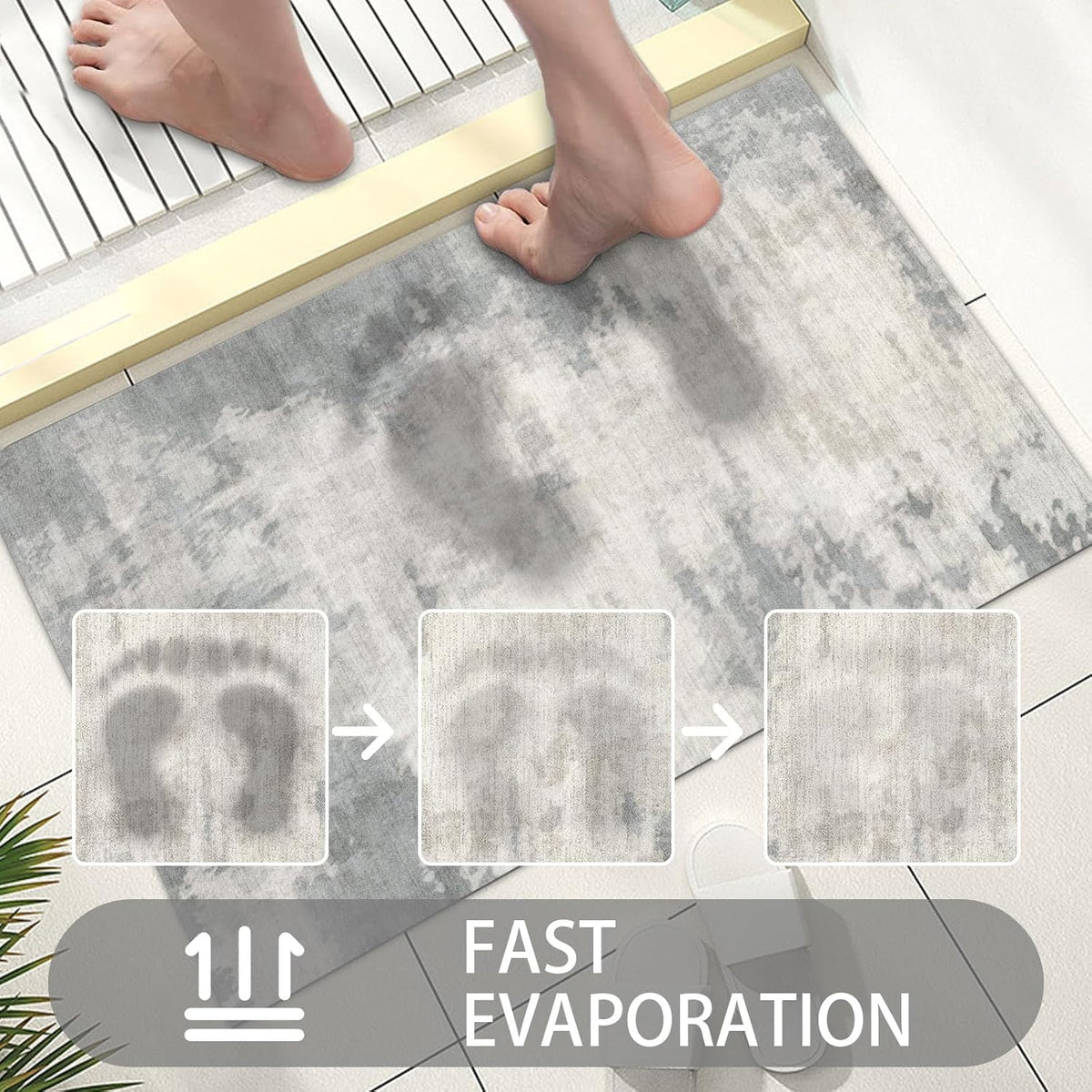 47'' x 31'' Absorbent Non-Slip Low Profile Rubber Floor Mat X92763