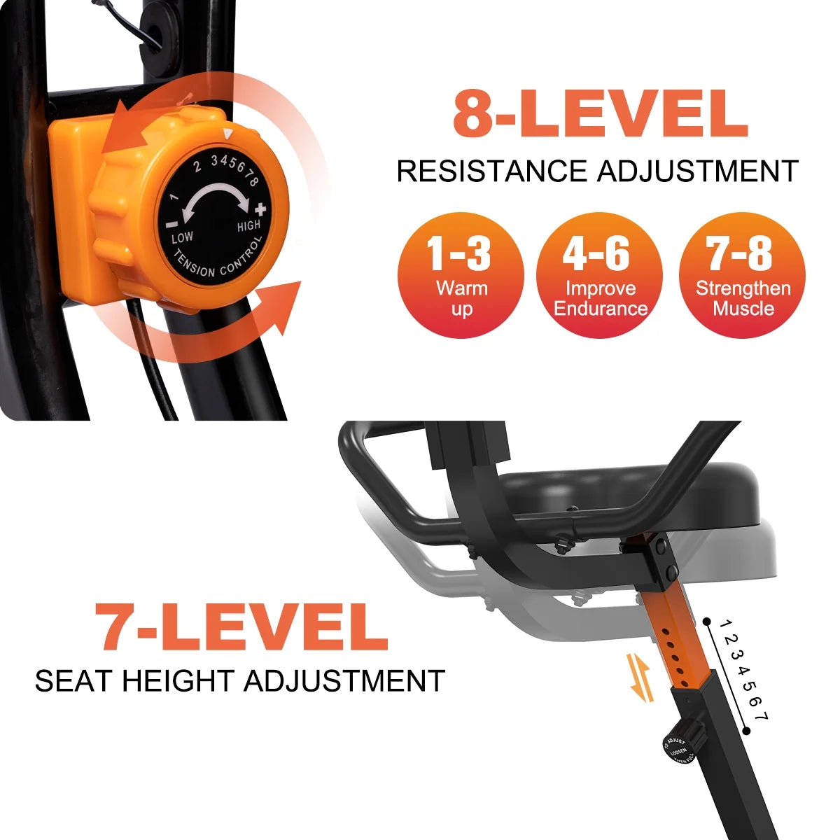 Foldable Exercise Bike Stationary Bike X445171