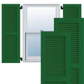 Chrome Green Exterior Composite Louvered Shutters T25650