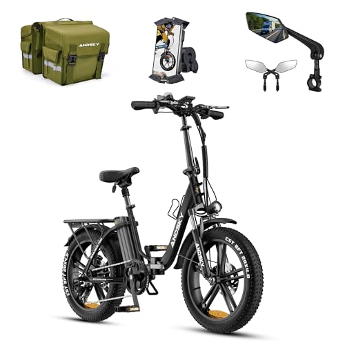 750W 48V 768WH Removable Battery Foldable 20''×4.0" Fat Tire Electric Bike D399