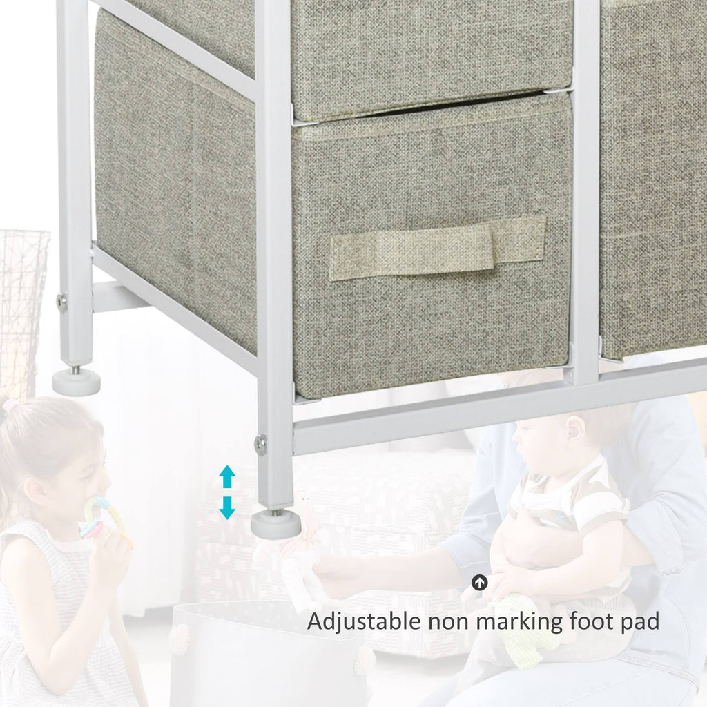 7 Drawer Fabric Dresser Storage Tower Cabinet X57314