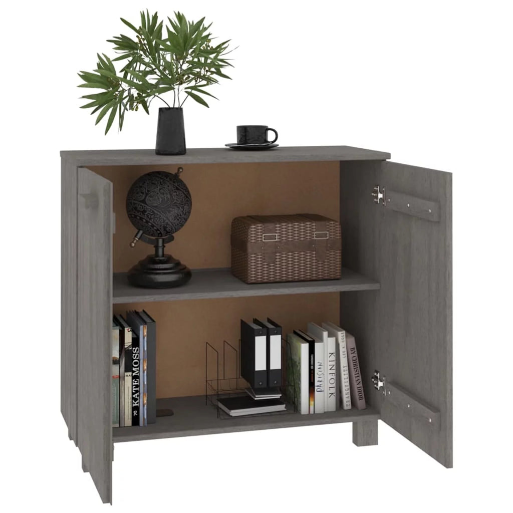 Wooden Sideboard with 2 Doors Pine Wood Storage Cabinet R51187