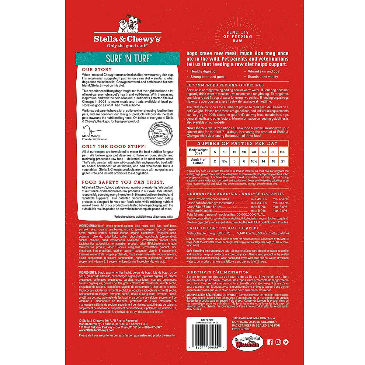 Grain-Free Freeze-Dried Raw Dog Food, 15 oz E150823