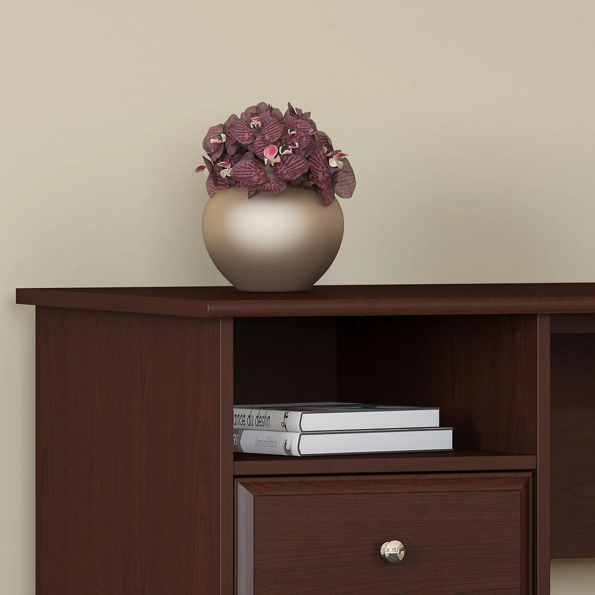 60W L Shaped Computer Desk With Drawers D4152