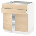 White 2 Door 2 Drawer Base Cabinet Z7564