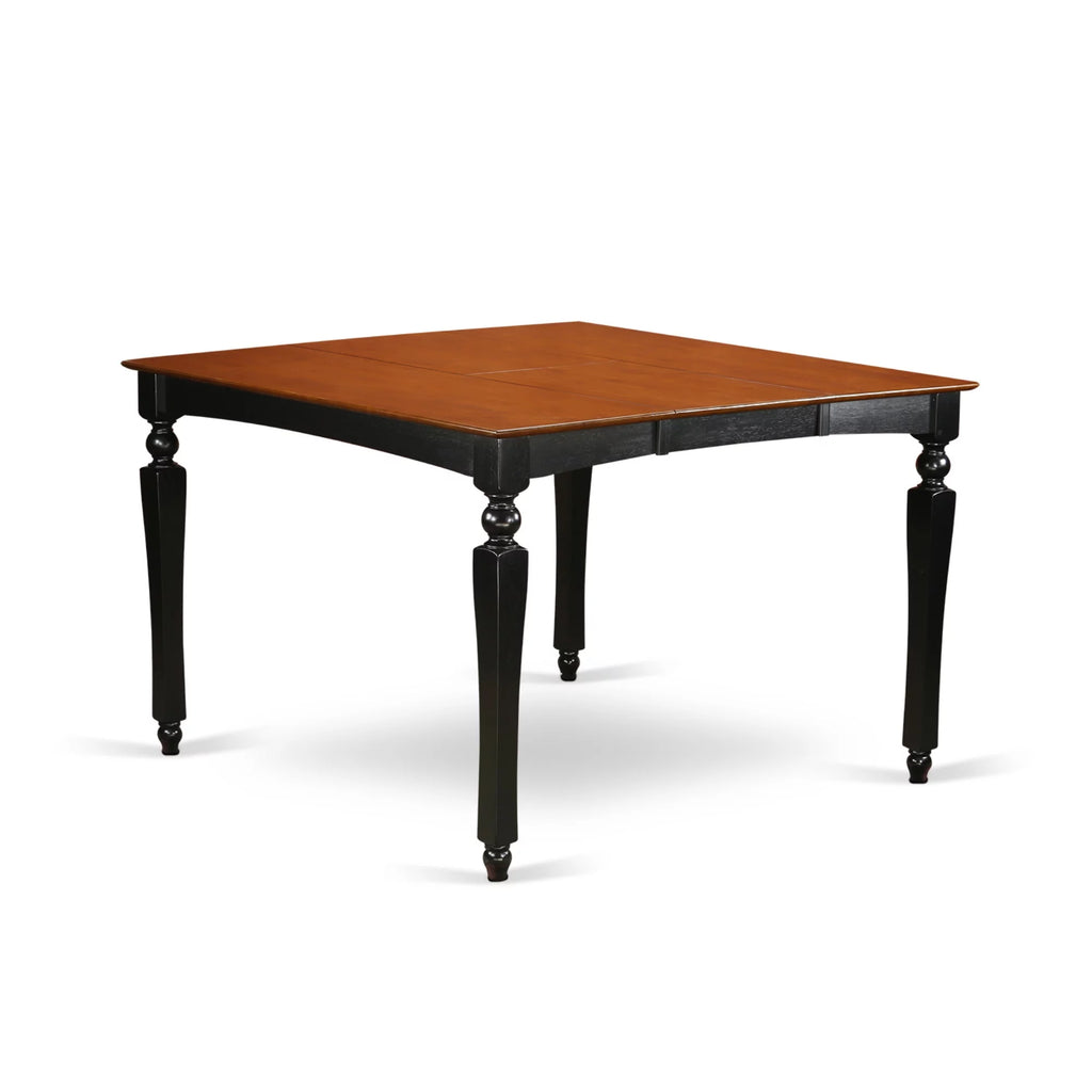 Black 54" Square Counter Height Dining Table with 18" Butterfly Leaf L552172
