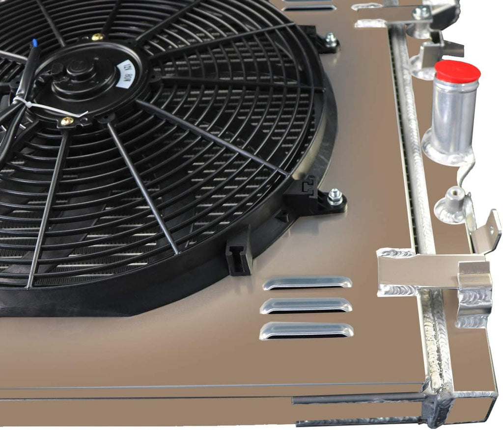 2 Row All Aluminum Radiator with Shroud Fan and Relay O312