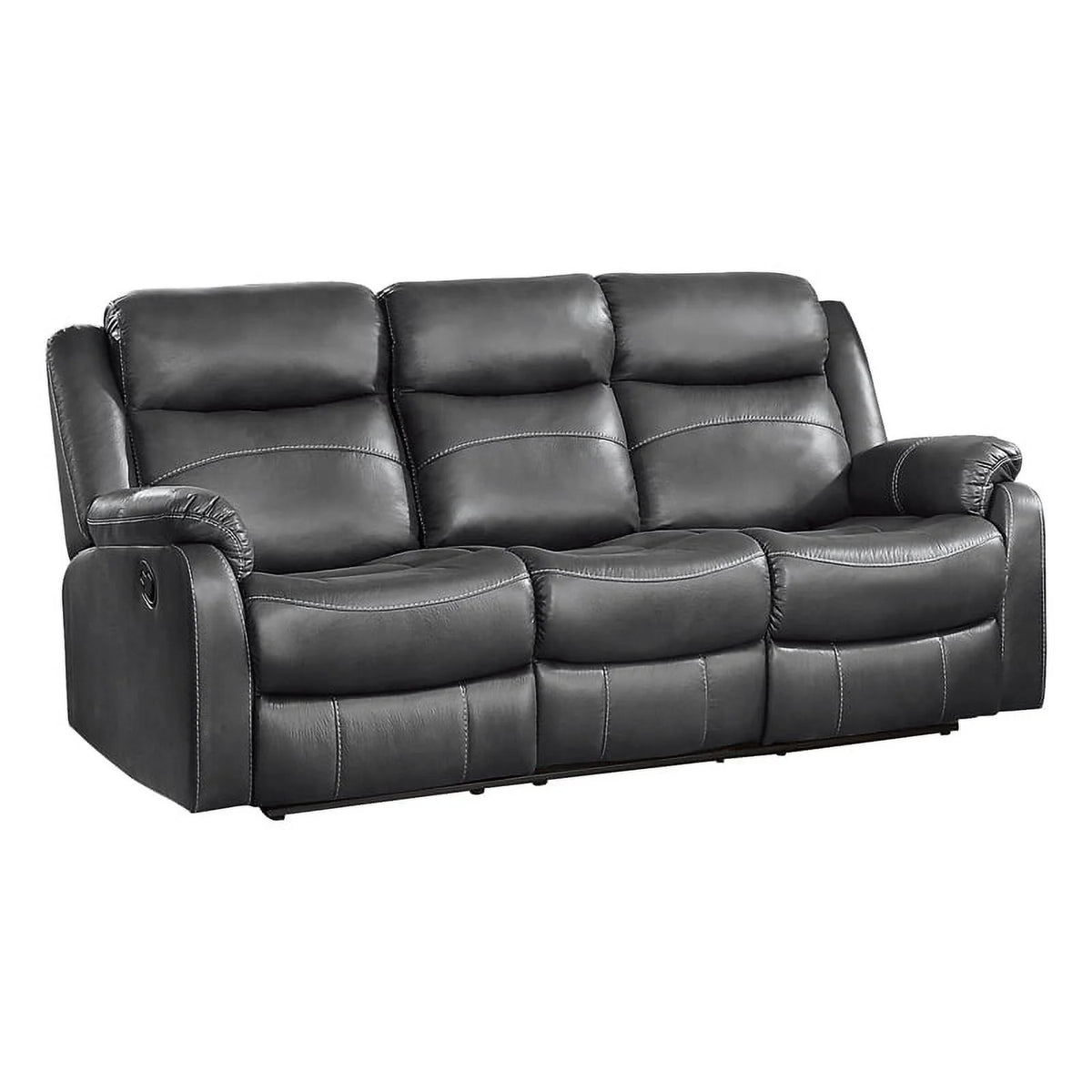 Dark Gray Double Reclining Sofa with Cup Holders A943422