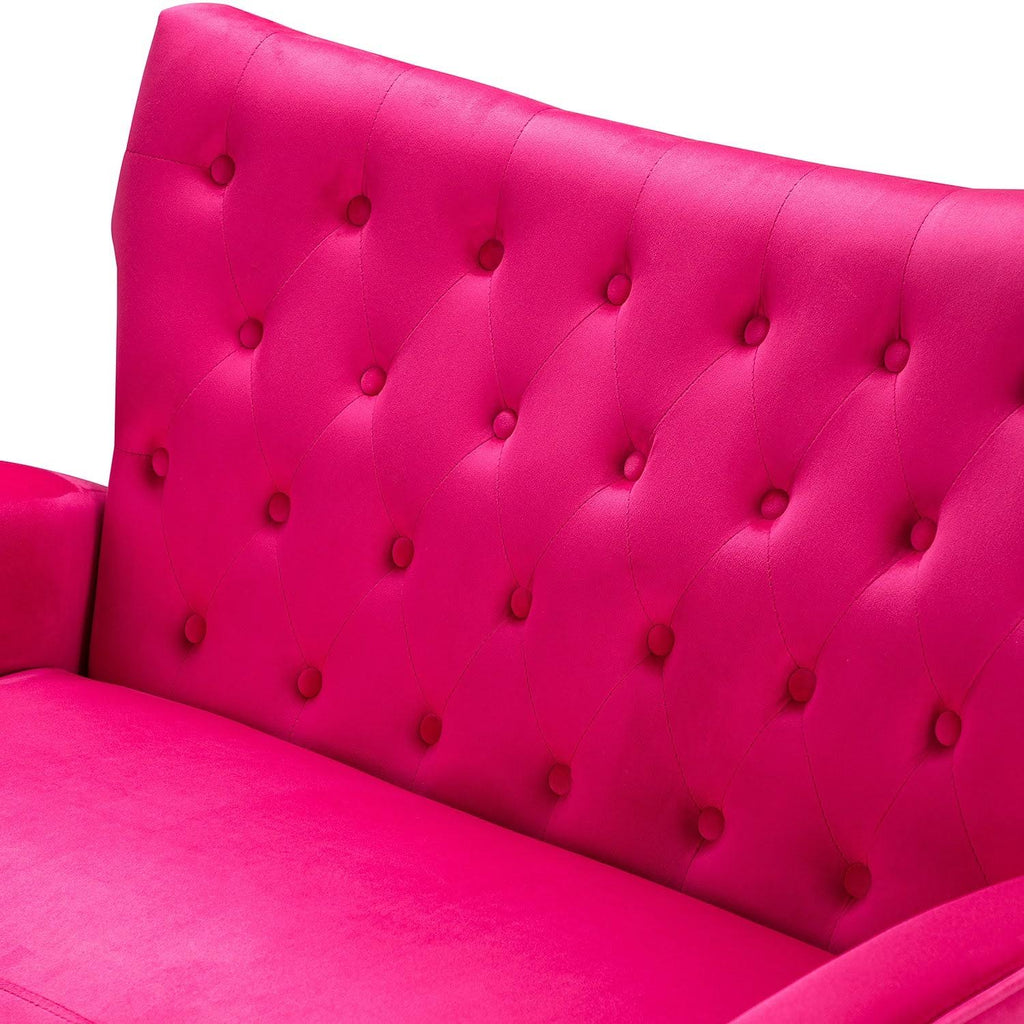 Grey Tufted Back Loveseat U223