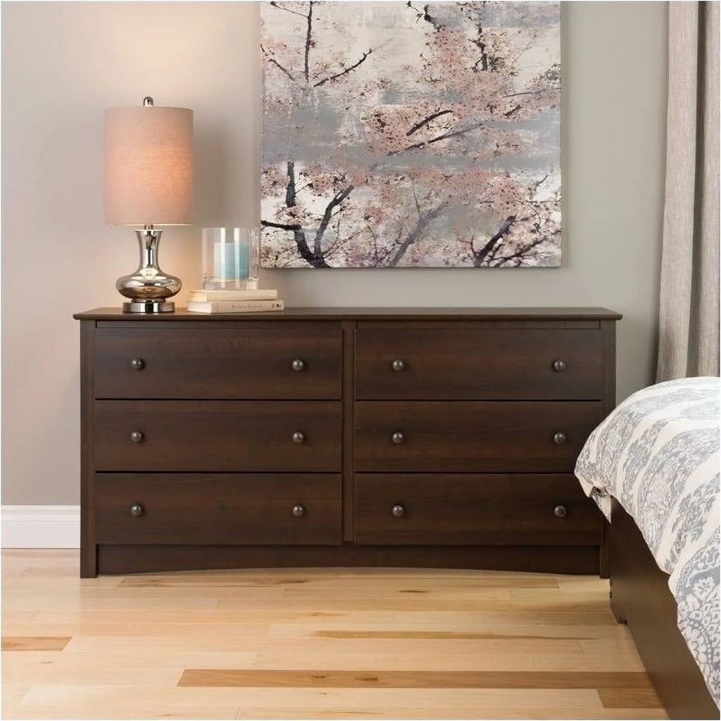 Espresso 6 Drawer Dresser B7721