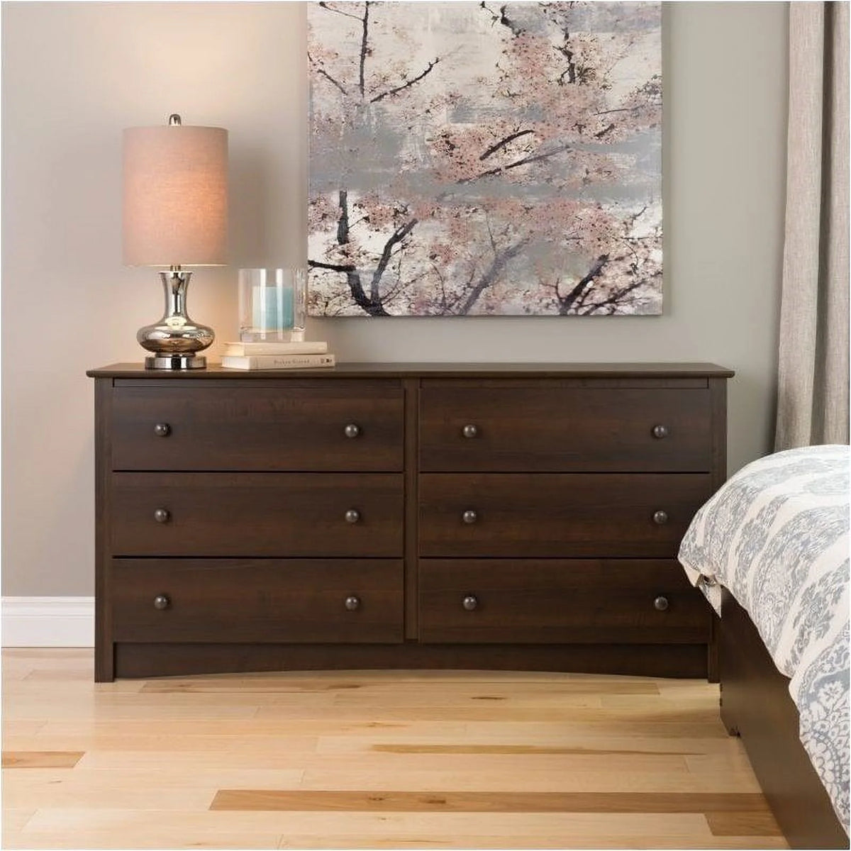 Espresso 6 Drawer Dresser B7721
