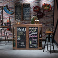 Rustic Multi-Storage Bar Table, Walnut P763