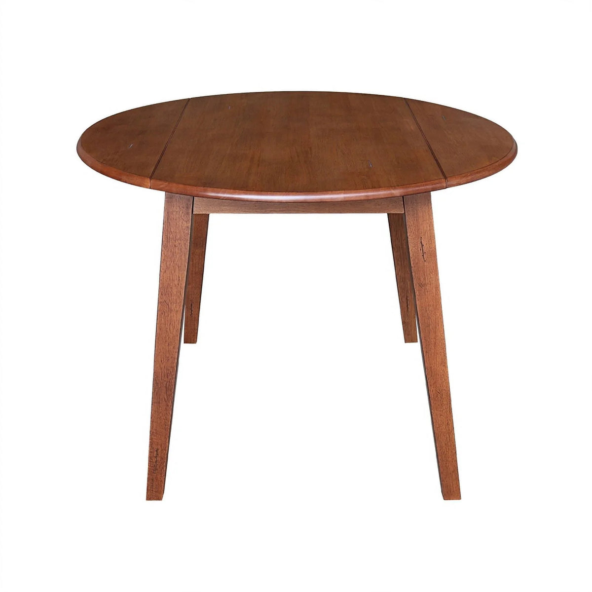 42" Round Solid Wood Dual Drop Leaf Table with 4 Chairs W814
