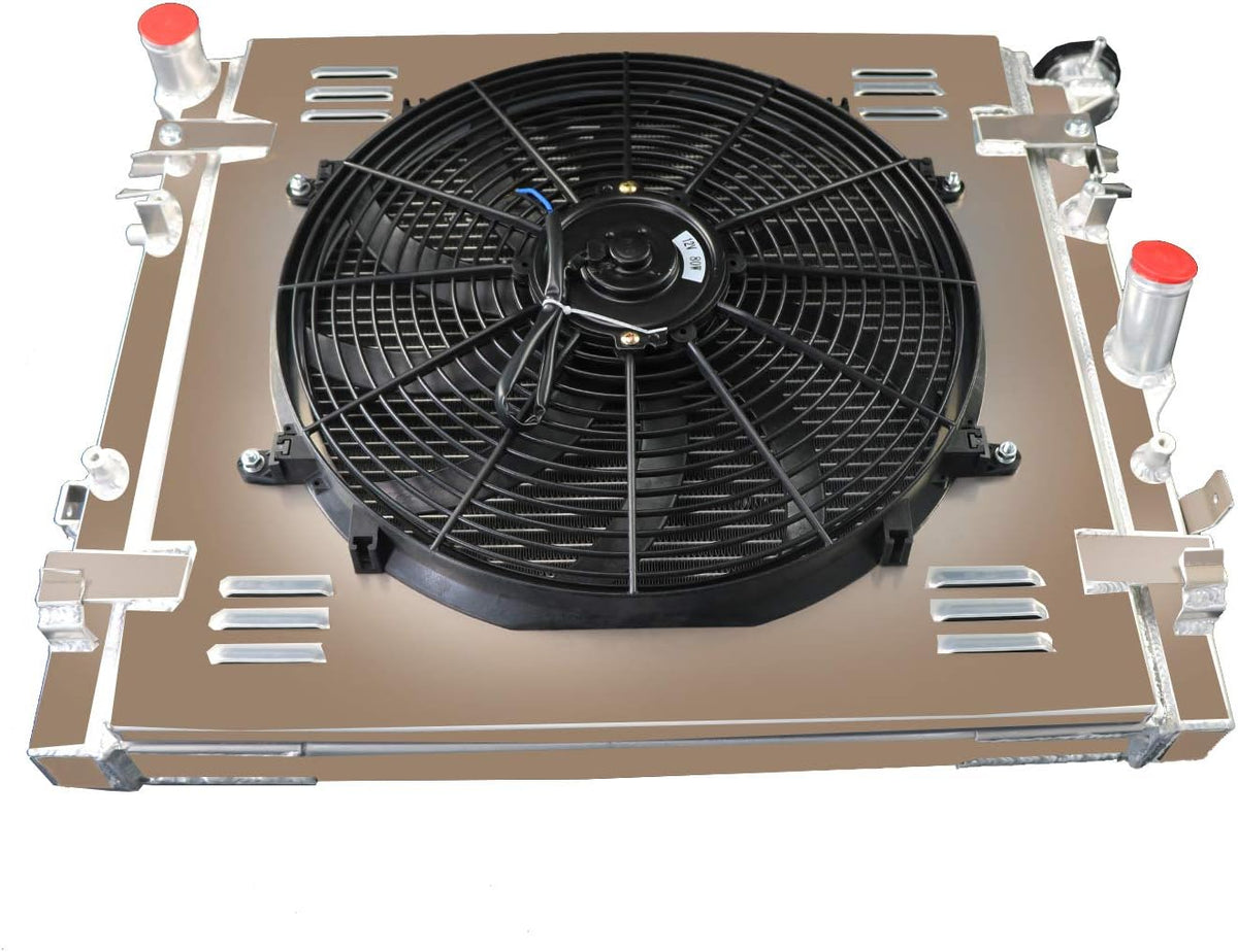 2 Row All Aluminum Radiator with Shroud Fan and Relay O312