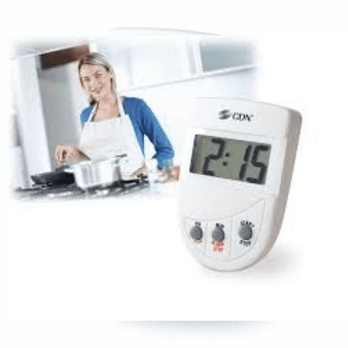 White Digital Kitchen Timer with Loud Alarm U96783