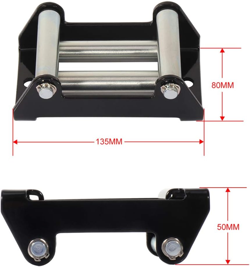 ATV Winch Roller Fairlead 3000-4000 LBs 4-Way Roller Cable Guide Pack of 2 I9781