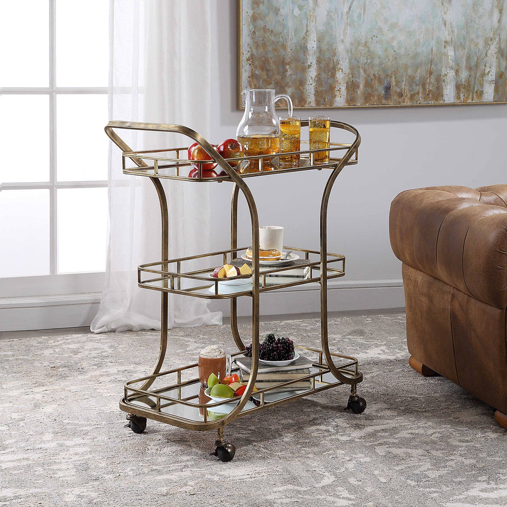Gold Serving Cart C950194