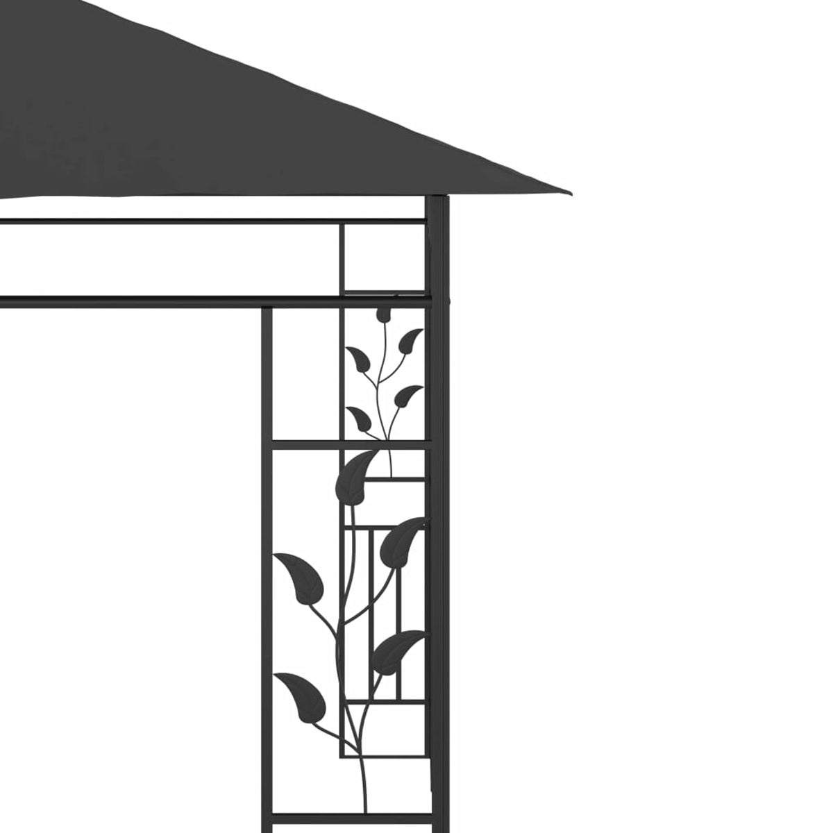 19.7'x9.8'x9' Anthracite Gazebo with Mosquito Net R418607