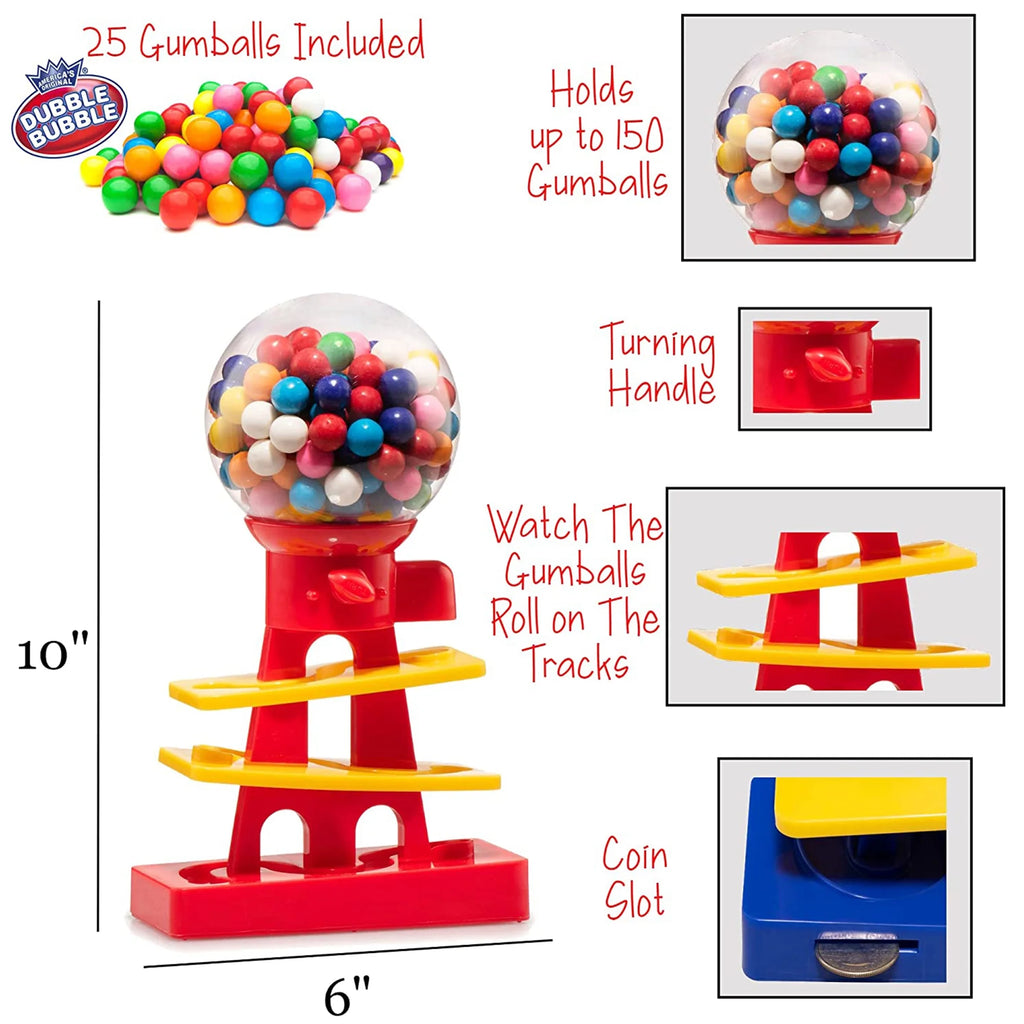 Red 10" Gumball Candy Dispenser Machine Toy Bank P28342