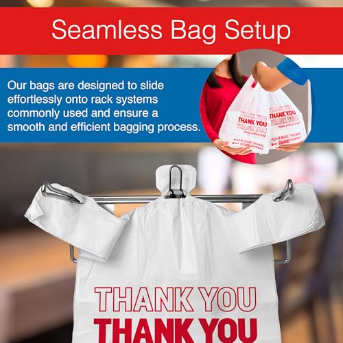 Thank You Plastic Bags 350 Count White P7805