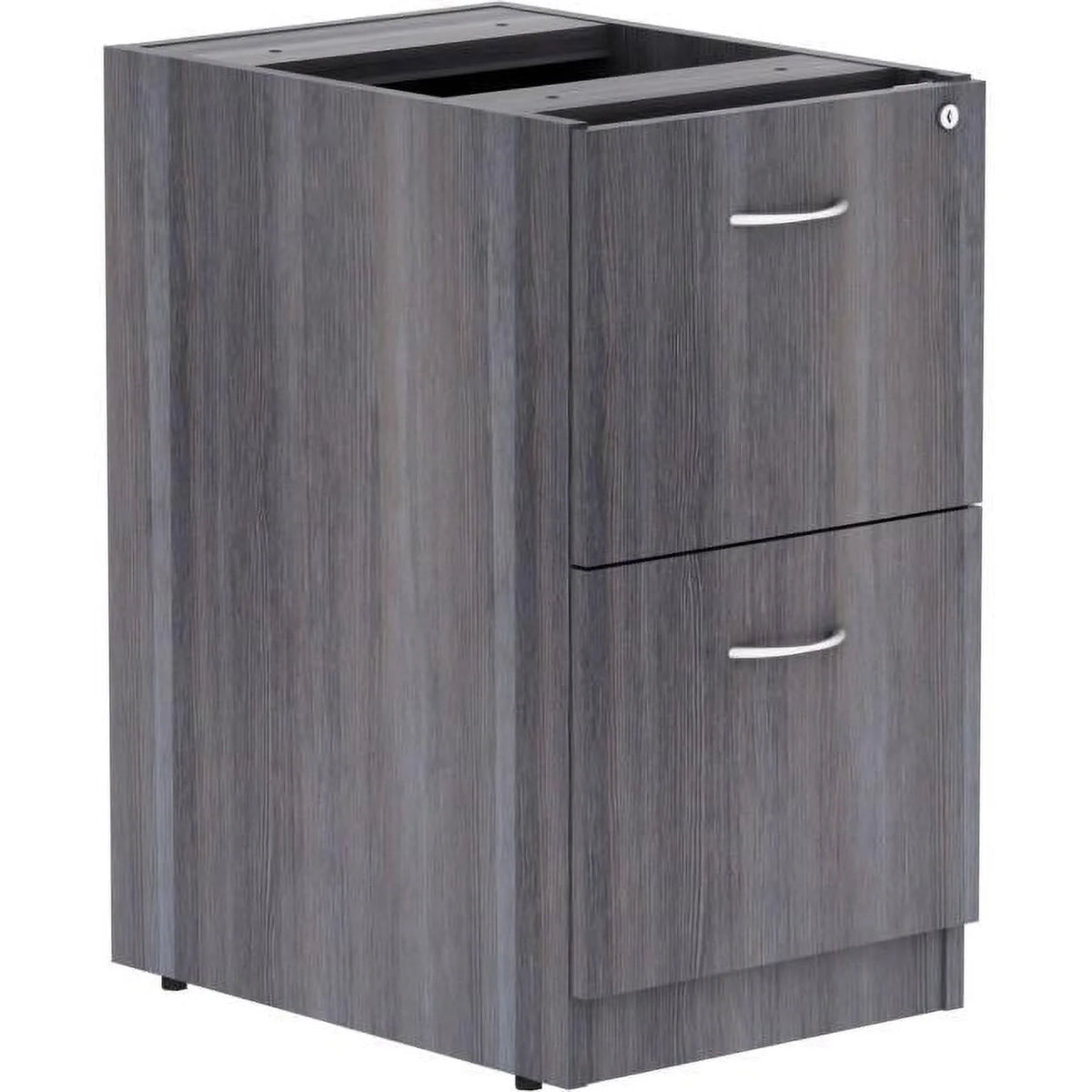 2 Drawer Weathered Charcoal Laminate Desking P7947