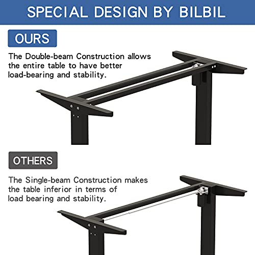 48 x 24 Inches Height Adjustable Electric Standing Desk with 4 Memory Presets P948115