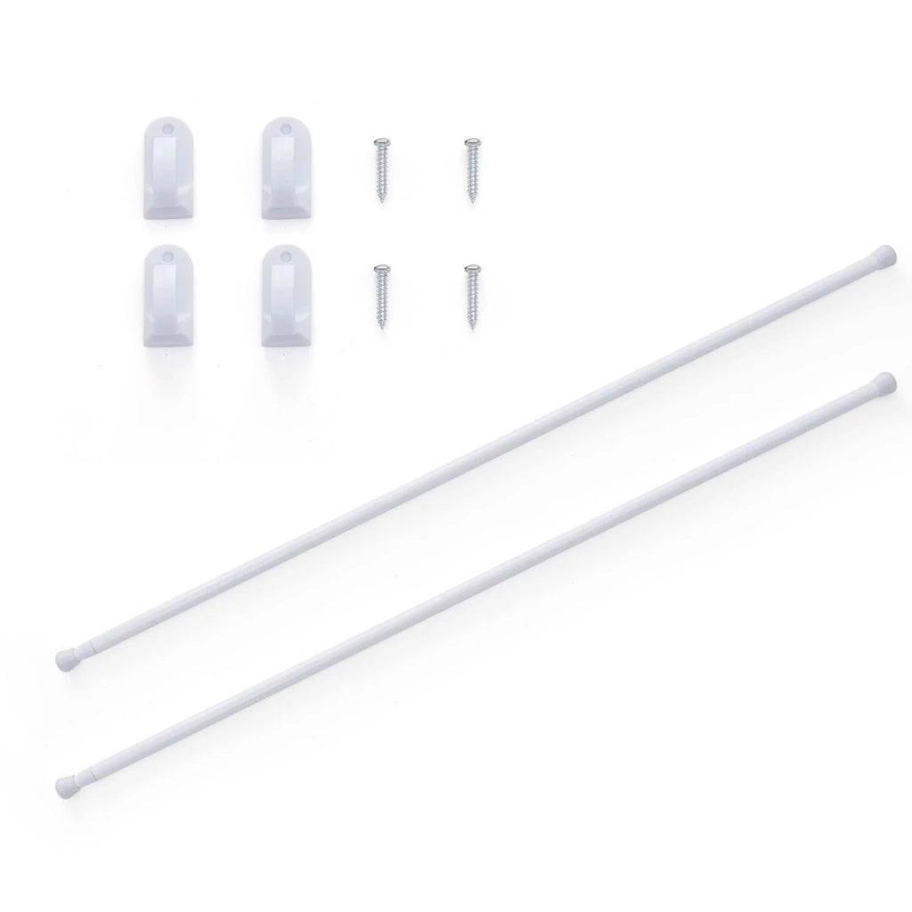 White 26" - 48" Adjustable Door Curtain Rods E17155