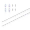 White 26" - 48" Adjustable Door Curtain Rods E17155