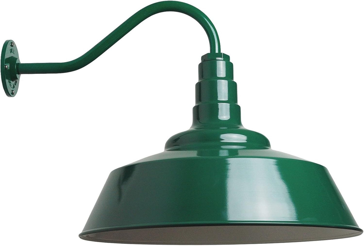 20 inch Dome Gooseneck Outdoor Wall Mounted Barn Light L7030