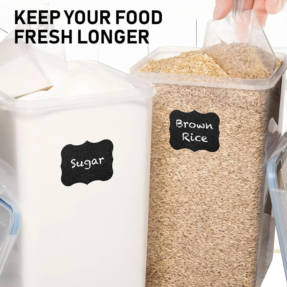 2PCS Extra Large Airtight Clear Plastic 8.5L Storage Containers with Lids G694252
