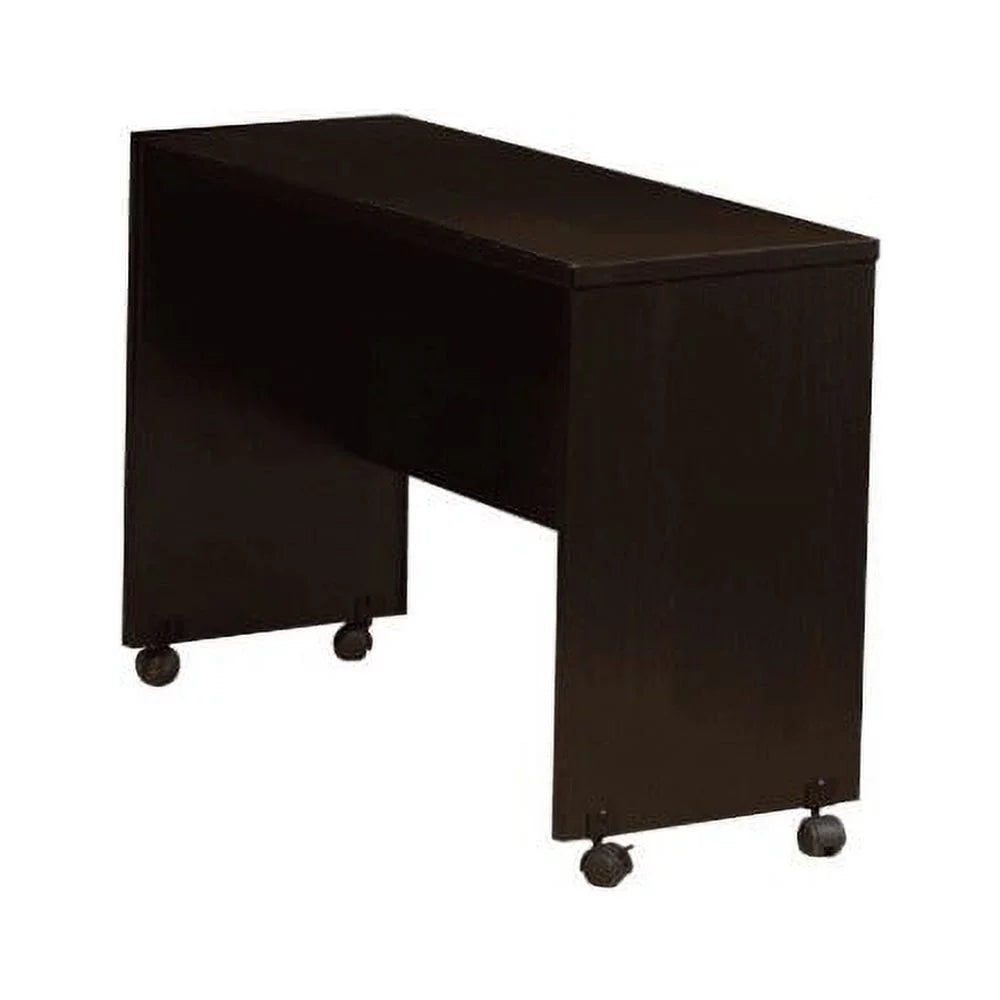Dark Brown Finish Desk Return with Display Top Q275