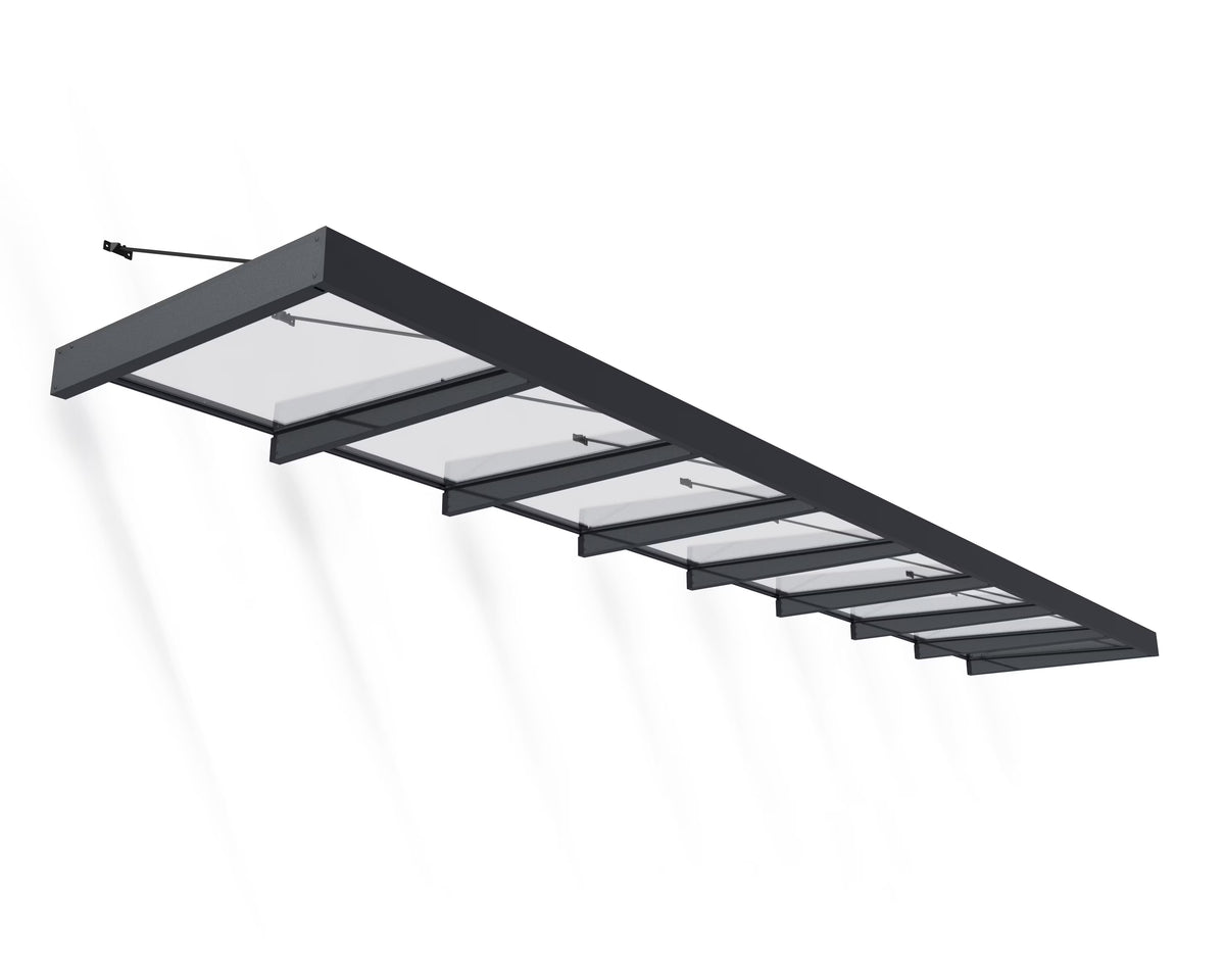 25' x 5' Gray/Clear Awning C24180
