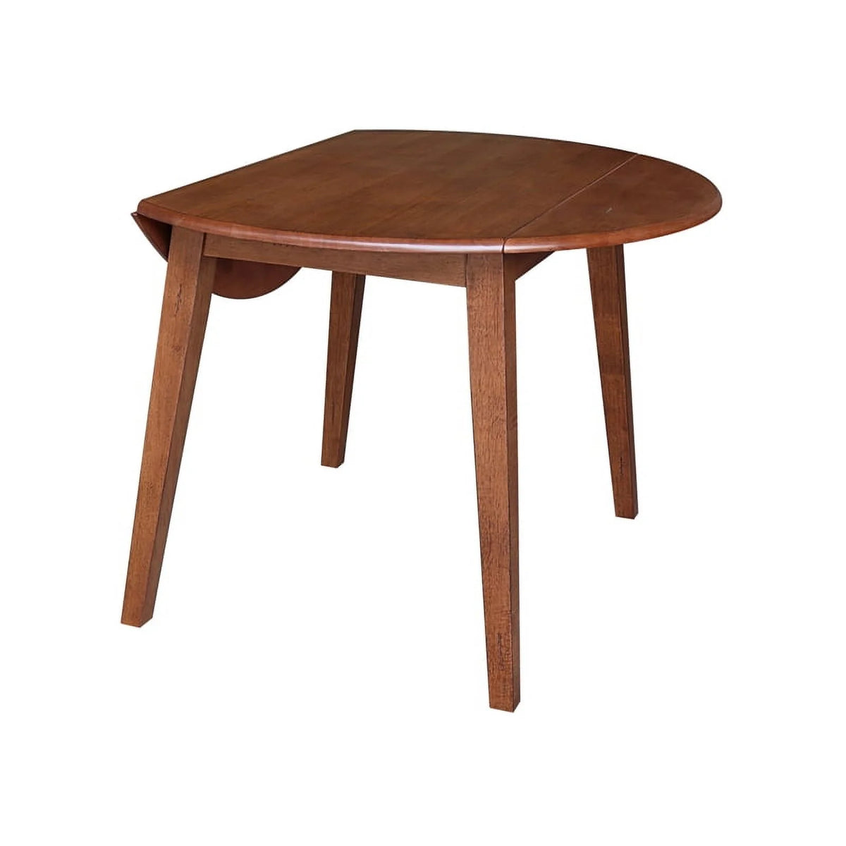 42" Round Solid Wood Dual Drop Leaf Table with 4 Chairs W814