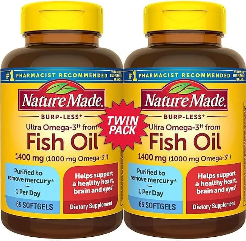 Omega 3 Fish Oil 1400 mg Softgels 65 ct. 2pk A968584