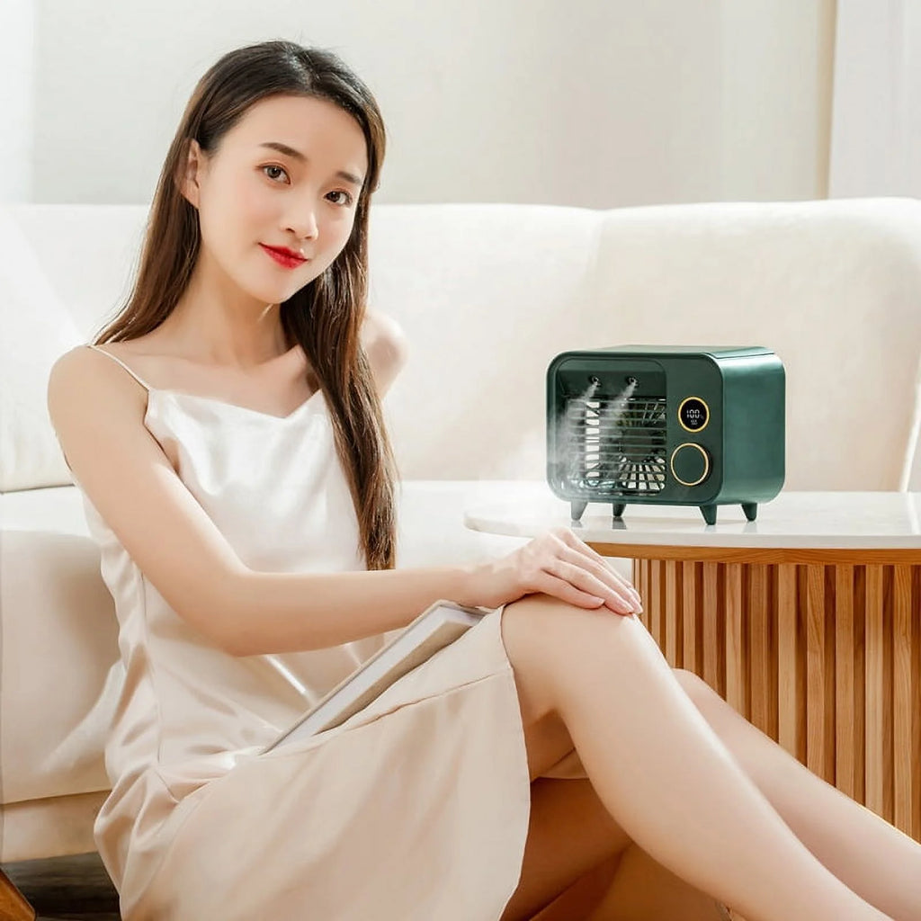 Mini Air Cooler with Adjustable Desktop Fan and USB Port S499523