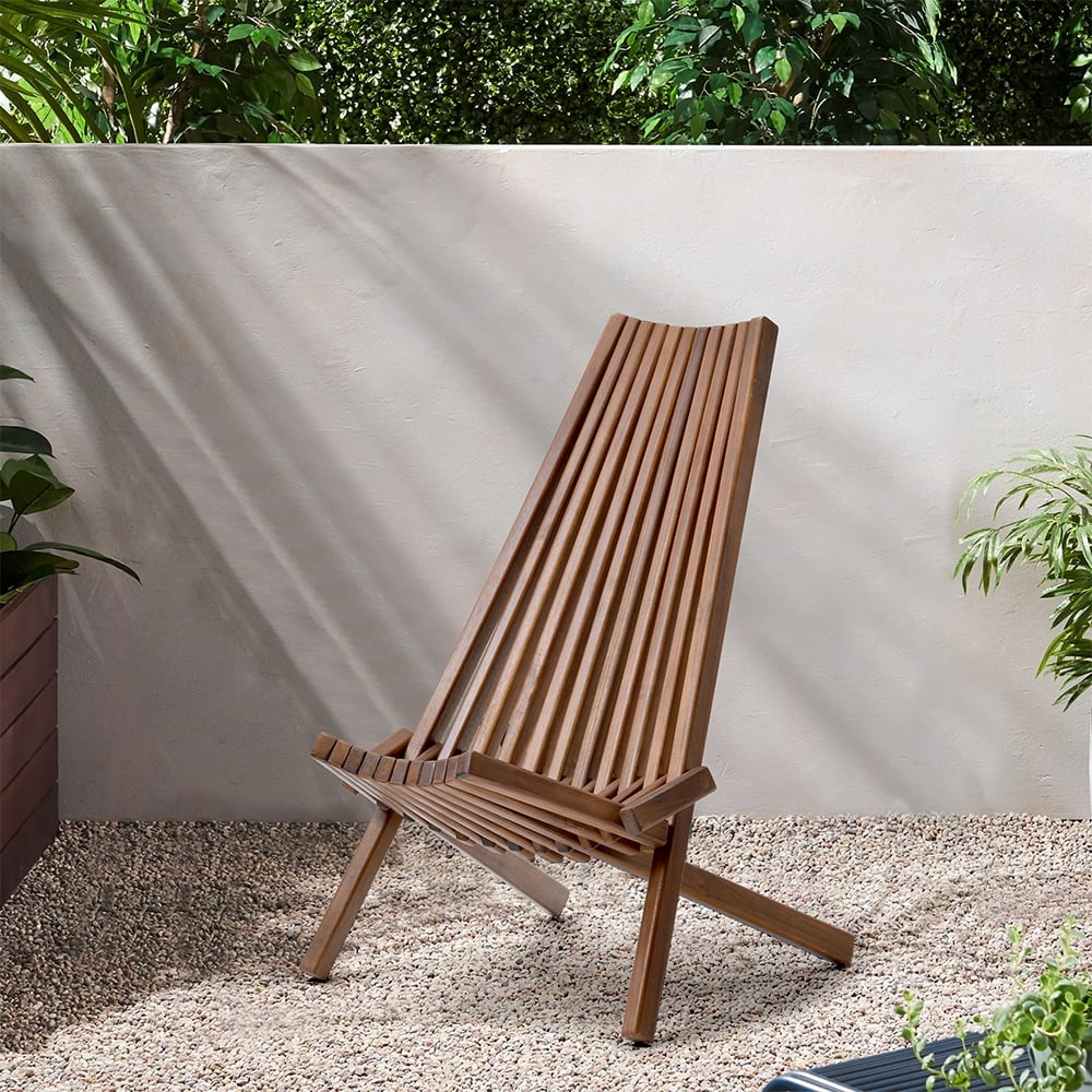 Folding Low Profile Acacia Wood Outdoor Chair B2210