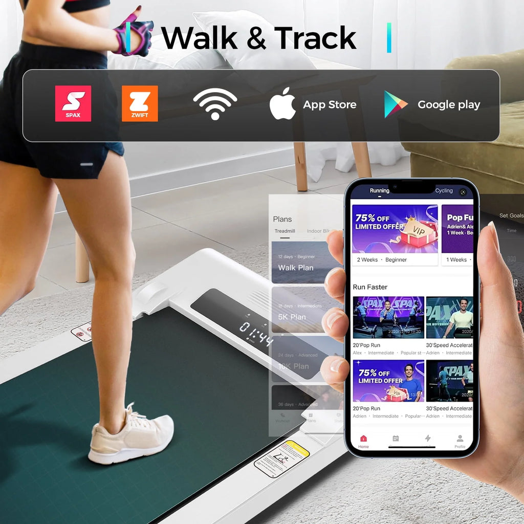 Walking Pad Treadmill 2.5HP Electric Jogging Running Machine with LED Display H224627
